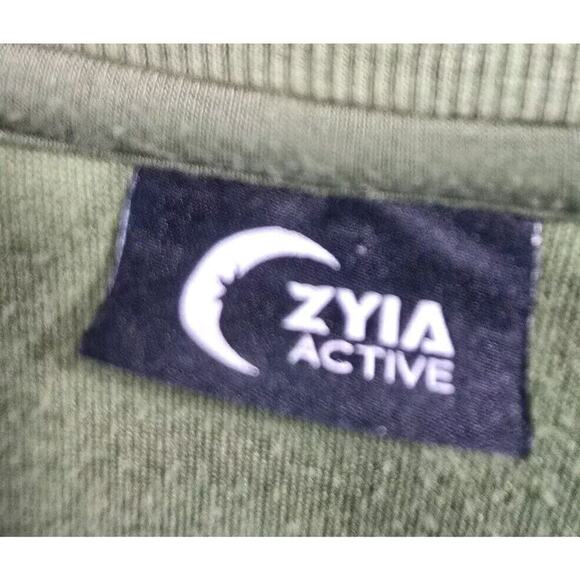 Zyia Jacket Womens 3X 3XL Green Black Bomber Teddy Sherpa Fuzzy Varsity - Picture 3 of 12